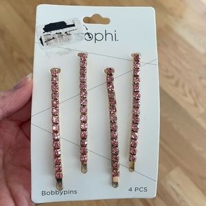 Pink and gold large bobby pins